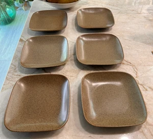 6 Lindt Stymeist Acorn Square Salad Plates  (2 SETS OF 6 AVAILABLE) - RL - Picture 1 of 6