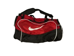 Nike rot schwarz Sport Seesack Sporttasche Reise Training Seesack mit weißem Swoosh - Bild 1 von 6