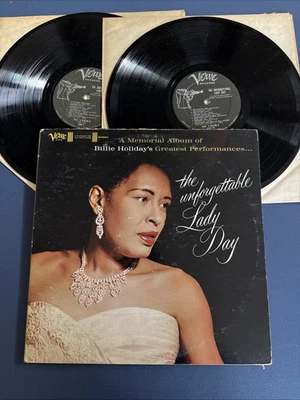 BILLY HOLIDAY - The Unforgetttable Lady DAy 1959 LP Vinyl VG/VG  - Image 1 of 3