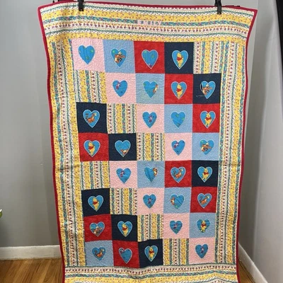 Vintage Y2K Handmade Winnie the Pooh Quilt Throw Blanket Flannel 40x60 - Image 1 of 4