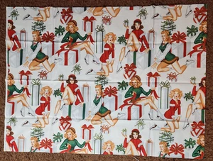 Alexander Henry Stoff "Holiday on Ice" - Pin-up Skater - Weihnachten - 32" - NEU - Bild 1 von 8