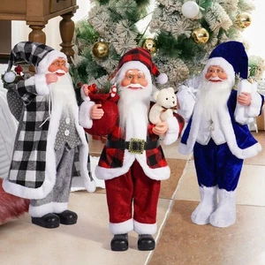 Standing Santa Claus Doll Decoration Figure Christmas Ornament Gift - Picture 1 of 11