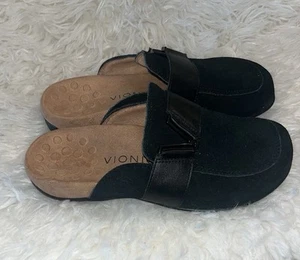 Vionic Maude schwarze Wildleder Damen Hausschuhe Pantoletten Größe 6 - Bild 1 von 8
