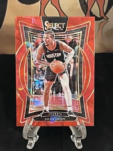 2024-25 Panini Select Jalen Green #47 Red Cracked Ice Concourse Houston Rockets - Imagen 1 de 3