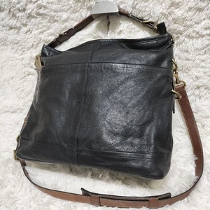 Coach Harrison 70189 Shoulder Bag Leather Black 2Way Tote Used - Picture 1 of 17