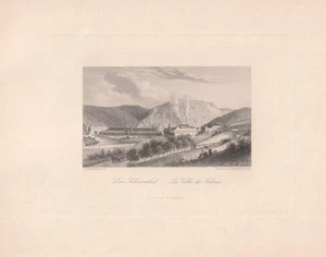 c1850 Salinental Saline Theodorshalle Bad Kreuznach Stahlstich-Ansicht - Picture 1 of 1