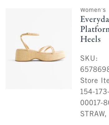 Sandalia plataforma Abercrombie & Fitch talla 7,5 Foto 1 de 2