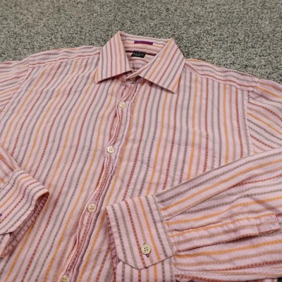 Camisa Paul Smith Londres Para Hombre 16 38 L Rayas Manga Larga Vestido Abotonado Italia Foto 1 de 4