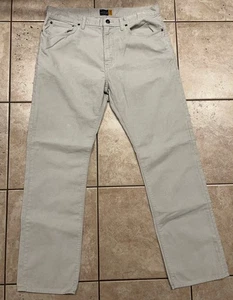 J Crew Pants Mens 35x32 Grey Stone Corduroy Slim Straight Casual Preppy 29104 - Picture 1 of 8