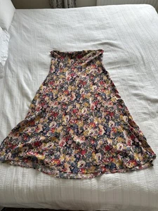 Joules Coletta Pink Yellow Blue Crepe Bias Cut Midi Maxi Skirt Size 16 - Picture 1 of 12