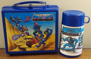 Vintage Aladdin MASTERS OF THE UNIVERSE MOTU Plastic Lunchbox w/ Thermos 1983 - Picture 1 of 13