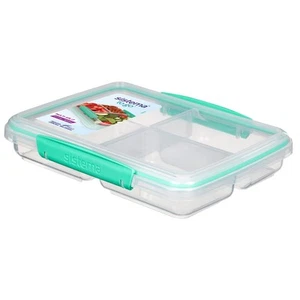 To Go Multi Split Meal & Food Container with Dividers & Clips | 820ml | BPA-F... - Picture 1 of 8