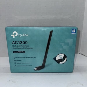 TP-LINK AC1300 Archer T3U Plus 1300Mbps Wireless Dual-Band USB Adapter - Black - Picture 1 of 5