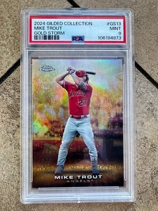 Mike Trout 2024 Topps Colección Dorada Tormenta Dorada Cromo/24 PSA 9 - Imagen 1 de 2