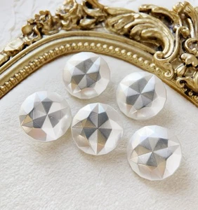 5pcs 18mm Matte silver metal round shape metal  round clothing shank button - Picture 1 of 3