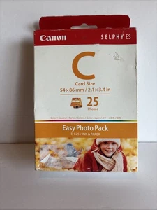 Canon Selphy ES Card Size Paper & Ink Easy Photo Pack 25 Cr E-C25 2.1’x3.4’ NIB - Picture 1 of 4