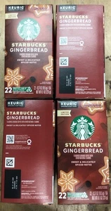 4 X Starbucks  Gingerbread  Flavored  K-Cup 22 Per Box 06/25  Date(Total) - Picture 1 of 5
