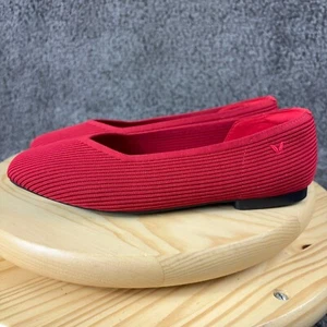 Vivaia Damenschuhe Margot 2.0 flache Schuhe Größe 9,5 rot Slipper eckige Zehenpartie Strick-Loafer - Bild 1 von 7