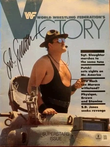 WWF Magazine Volume 2 1983 Sgt. Slaughter Autographed with Beckett COA - Picture 1 of 4