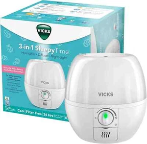 Vicks 3 in 1 SleepyTime Humidifier Diffuser and Night Light for Kids Rooms - Picture 1 of 5