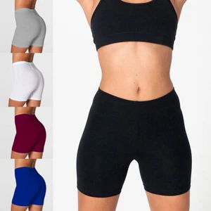 5 Farben Sommer Jogginghose High Waist Baumwolle Shorts Sicherheitshose Gummizug - Bild 1 von 17