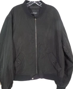 Llovet-Mens Flight Bomber Jacket-XL Extra Large-Black-Full-Zip-Casual - Picture 1 of 8