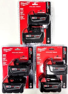 (3) NEW IN PACK 48-11-1852 Genuine Milwaukee M18 (6) 48-11-1850 5.0 AH Batteries - Picture 1 of 14