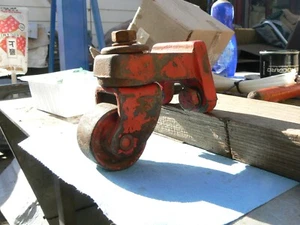 Vintage Floor Jack Caster Wheel Assembly - Picture 1 of 8