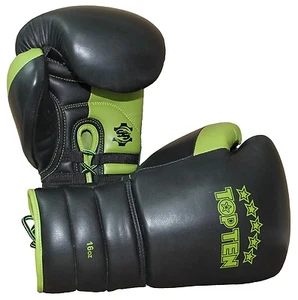Top Ten- Boxhandschuh für Sparring und Training. "Lace Up". 16oz Green. Grün. - Bild 1 von 1