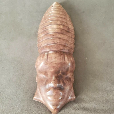 Colgador de Pared Cara Tiki Cerámica Hecho a Mano Raro Arte Arcilla Decoración Decoración. Foto 1 de 4