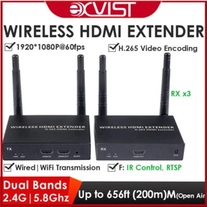 H.265 1080P 60FPS HDMI Wireless Extender 1x Sender 3x Empfänger 2,4G 5,8 GHz - Bild 1 von 6