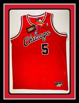 NEW Vintage Chicago Bulls 2001 Jalen Rose XL Nike Hardwood Classics 1984 Jersey - Image 1 of 4