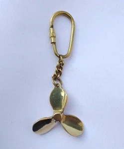 Nautical Brass Marine Ship Propeller Brass Key Chain /Nautical décor Gift - Picture 1 of 9