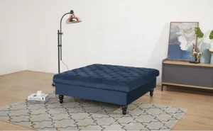 Ady 121Cm Wide Tufted Rectangle Solid Colour Storage Ottoman - Picture 1 of 6