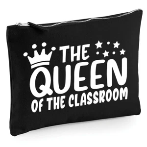 La Reina del Aula Bolso con Cremallera Estuche Lápiz Escritorio Maestro TA NUEVO CON ETIQUETAS Regalo Regalo - Imagen 1 de 3
