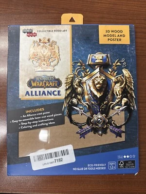 Modelo y póster de madera 3D coleccionable IncrediBuilds de World of Warcraft Alliance Foto 1 de 3