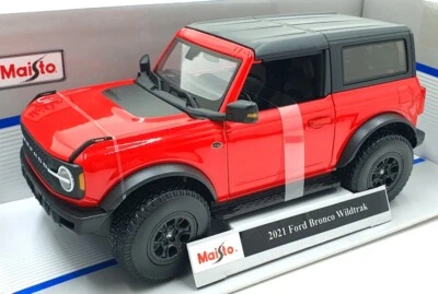 Maisto 1/18 Scale Diecast 31456 - 2021 Ford Bronco Wildtrack - Red - Image 1 of 4