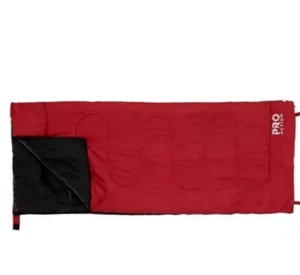 Pro Action { NEW } 200gsm Red / Black Sleeping Bag - outdoor camping activities - Picture 1 of 8