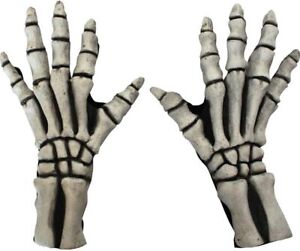 Skeleton Latex Hands Large Fancy Dress Up Halloween Adult Costume Accessory