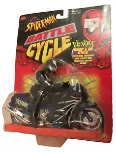 VENOM BUMP + GO BATTLE CYCLE TOYBIZ MOTORBIKE FIGURE SPIDERMAN MARVEL COMICS - Picture 1 of 3