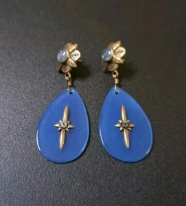 Stephen Dweck Bronze Glass Drop Earrings - Picture 1 of 8