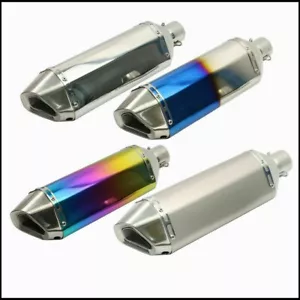 Exhaust Muffler Pipe Motorcycle 51mm Stainless steel Slip-on Motor - Picture 1 of 6