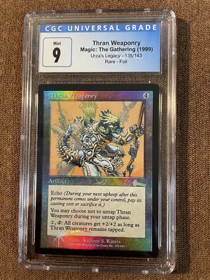 Thran Weaponry, Urza’s Legacy FOIL, Graded (CGC 9) MTG Vintage Magic the Gatheri - Image 1 of 4