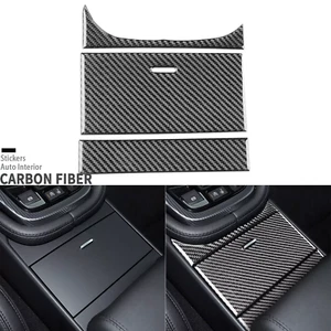 Real Carbon Fiber Console Gear Shift Panel Storage Cover For Jaguar F-Type 13-24 - Picture 1 of 8
