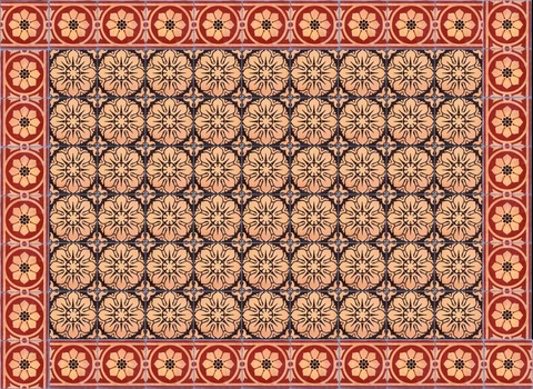Recovered Antique Encaustic 88 tiles reclaimed floor Maw & Co Ltd ca1900 Cover