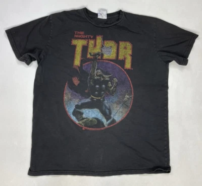 Junk Food The Mighty Thor Graphic T-shirt Women Medium Black Movie - Image 1 of 4