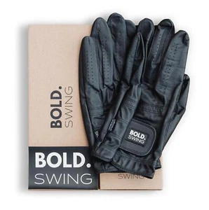 Bold Swing Urban Black Mens Golf Gloves - 2 Pack, Cabretta Leather - Glove Worn - Picture 1 of 7