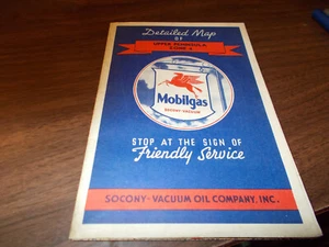 Mobil Upper Peninsula Michigan 1939/Zona 4 mapa de ruta vintage - Imagen 1 de 1