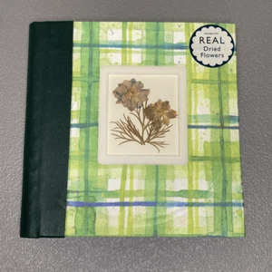 Silk Fabric Journal 7”x7” Penman Paper with Real Dried Flowers 80 Lined Pages - Picture 1 of 8