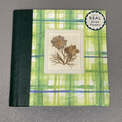 Silk Fabric Journal 7”x7” Penman Paper with Real Dried Flowers 80 Lined Pages - Image 1 of 4